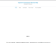 Tablet Screenshot of injurylawyerct.com